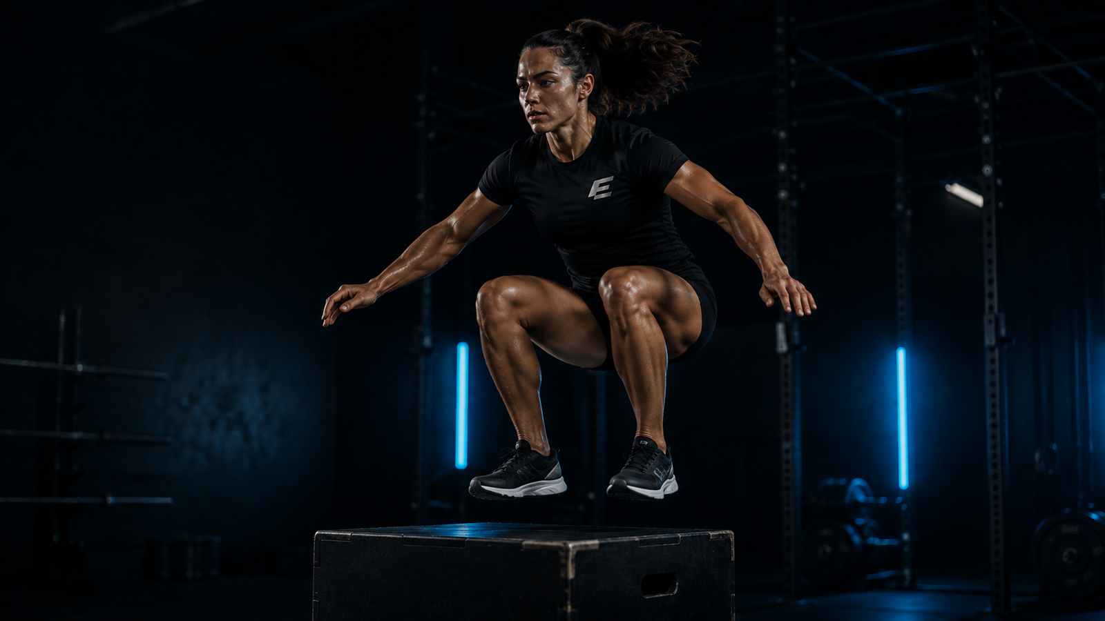 Pharma ELMT athlete performing a barbell squat